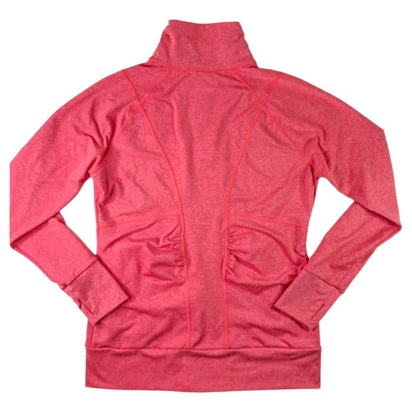 LL Bean Medium Jacket Cotton Blend Full Zip Pink Peach Women's Running Athletic - Picture 10 of 15